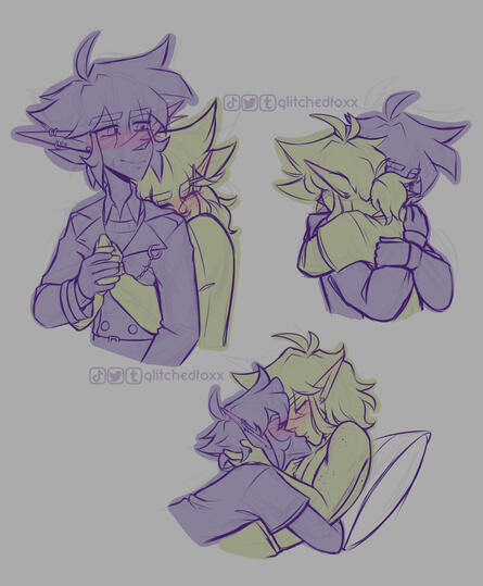 Green and Blue Doodles 2