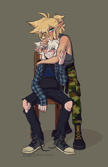 Green and Blue Chair Hug