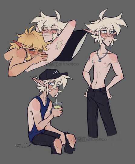 Assorted Blue Doodles